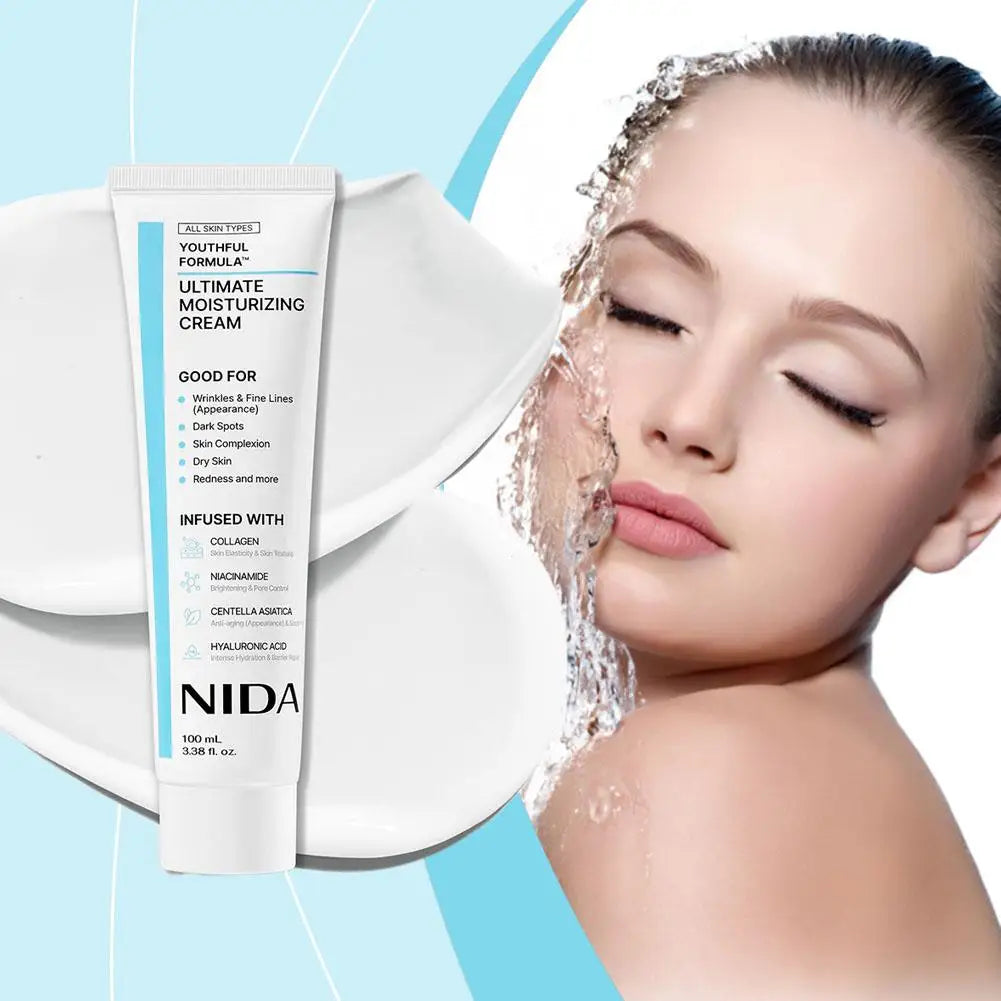 Hidratante NIDA Multiacción - Rejuvenecedora Facial -Repara los Daños - Crema Definitiva para Todo Tipo de Piel.