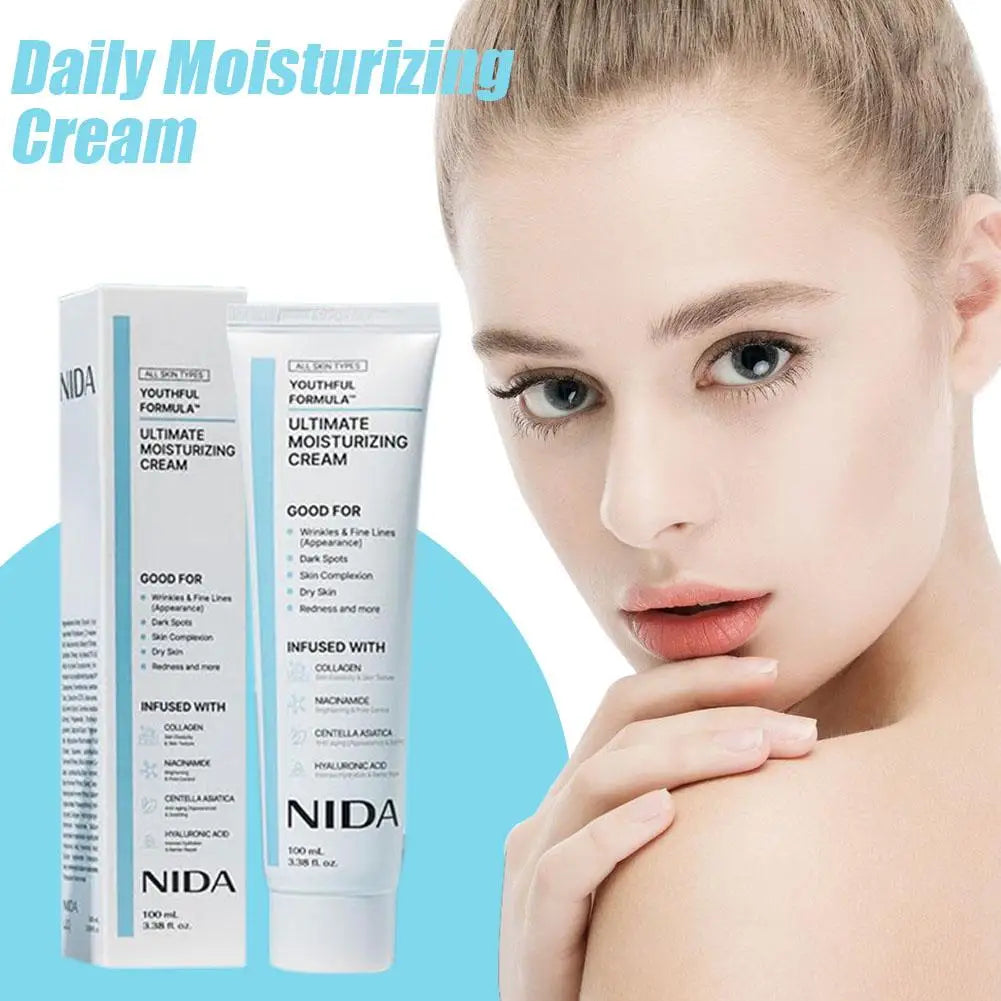 Hidratante NIDA Multiacción - Rejuvenecedora Facial  -Repara los Daños - Crema Definitiva para Todo Tipo de Piel.